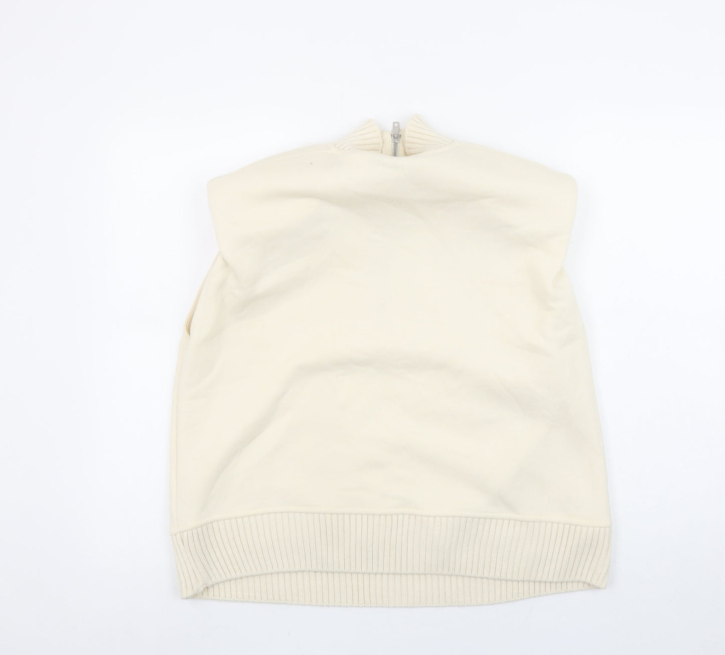 Womens UK Size S Zara Beige Pullover Sweatshirt