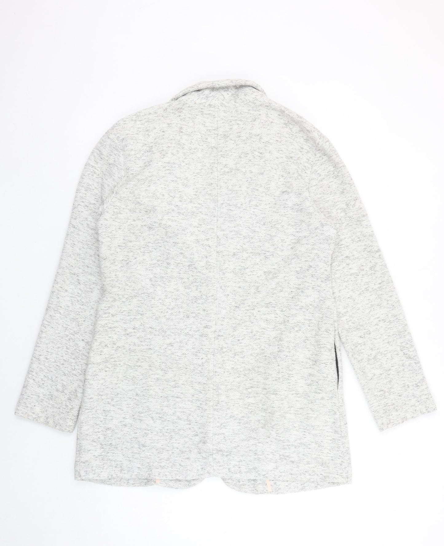 Miss Selfridge Women’s Grey Knit Blazer Jacket Size 10 Single-Breasted