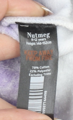 Nutmeg Teens Multicoloured Tie-Dye Pullover Hoodie Size 11-12 Years