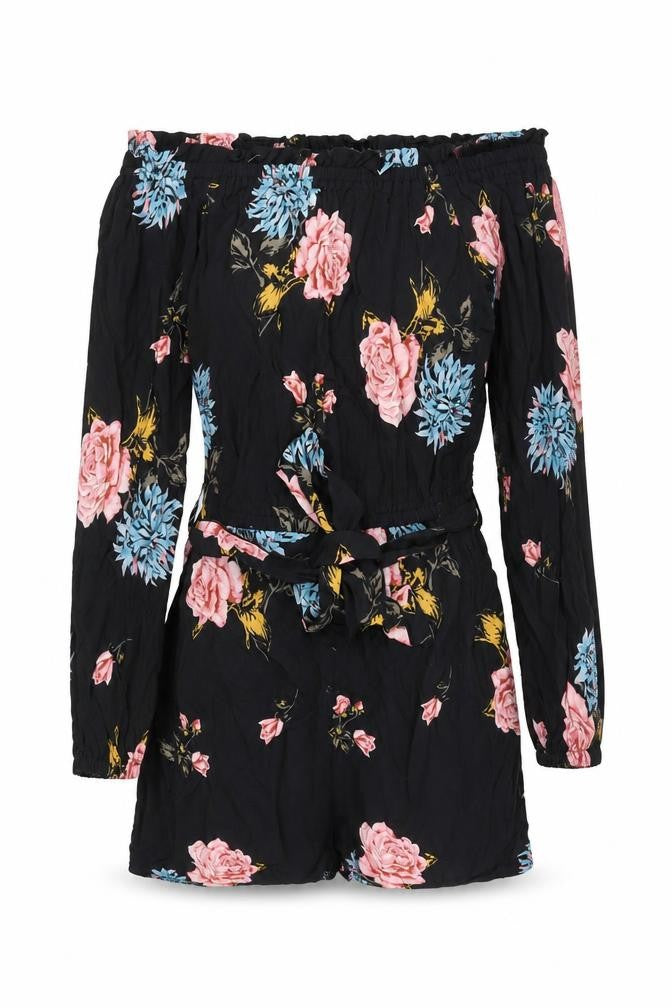 Womens UK Size 8 Miss Selfridge One-Piece Black Playsuit