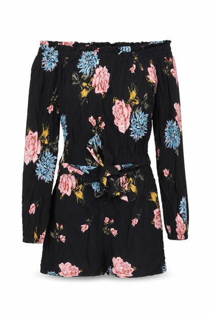 Womens UK Size 8 Miss Selfridge One-Piece Black Playsuit