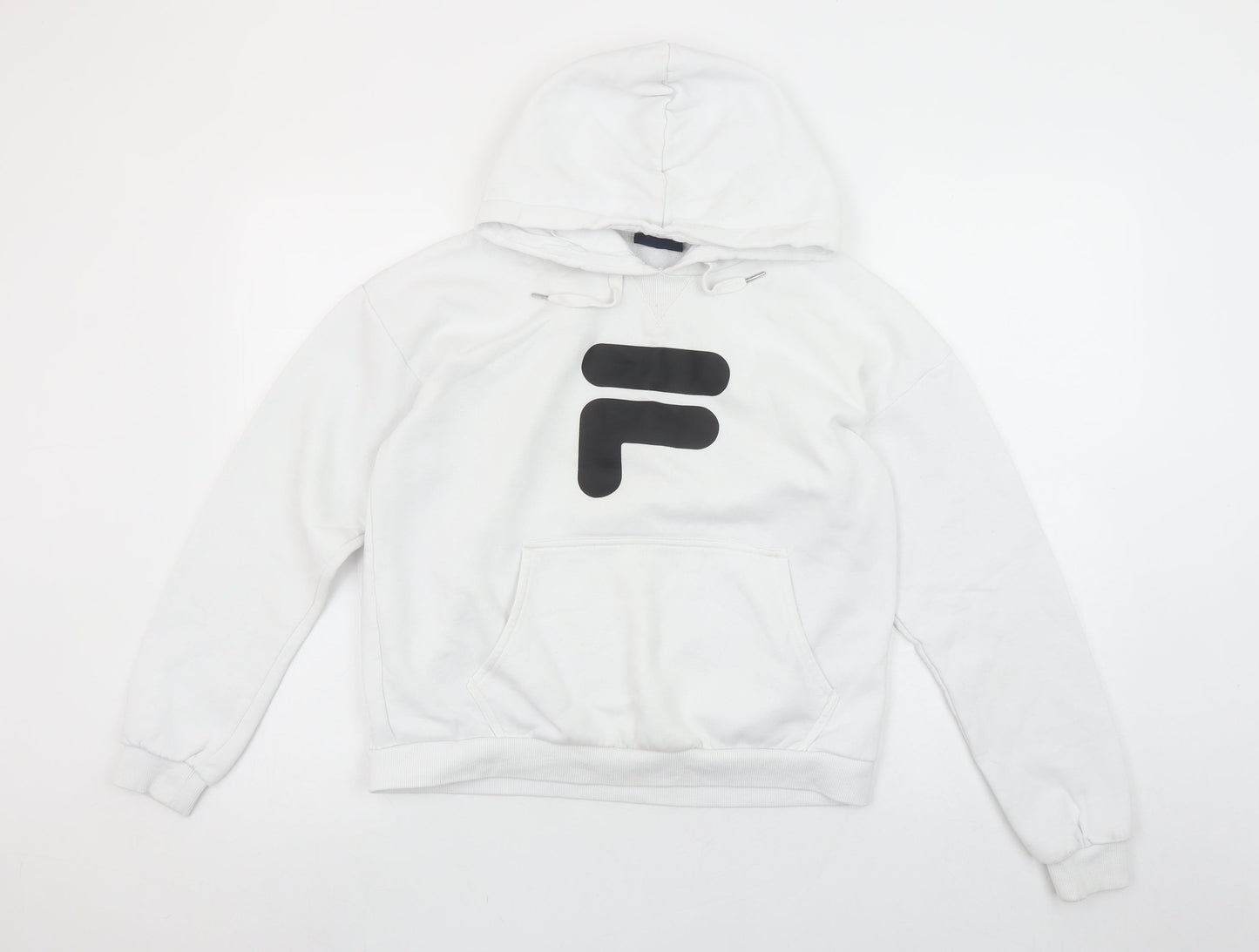 Womens UK Size XS FILA White Pullover Hoodie