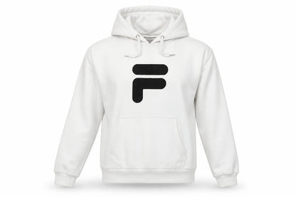 Fila Women White XS Pullover Hoodie Cotton Blend Logo Design
