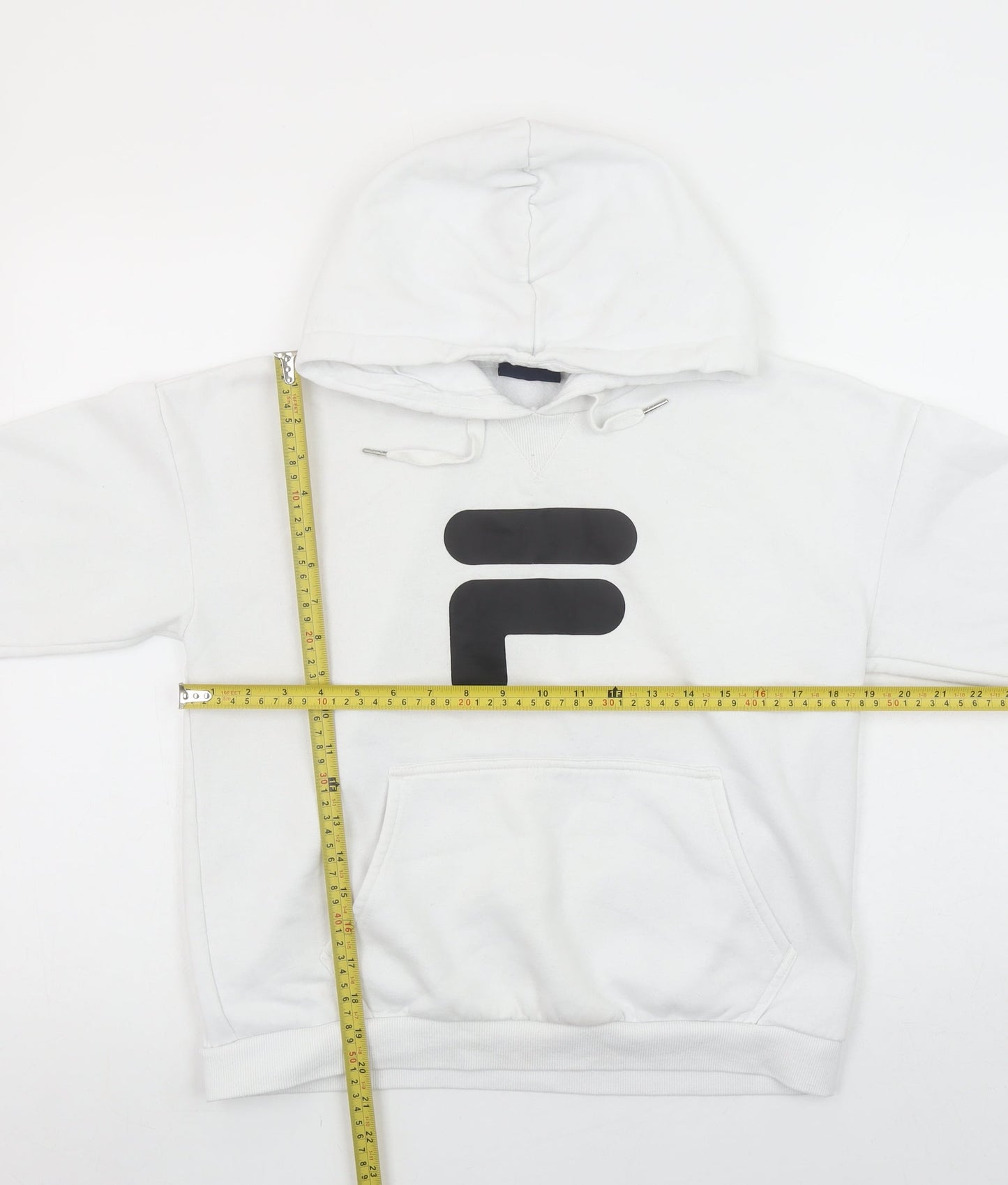Womens UK Size XS FILA White Pullover Hoodie