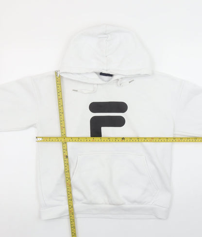 Womens UK Size XS FILA White Pullover Hoodie