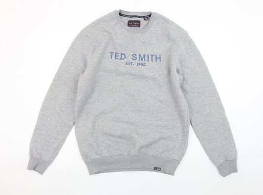 Mens UK Size M Ted Smith Grey Pullover Sweatshirt