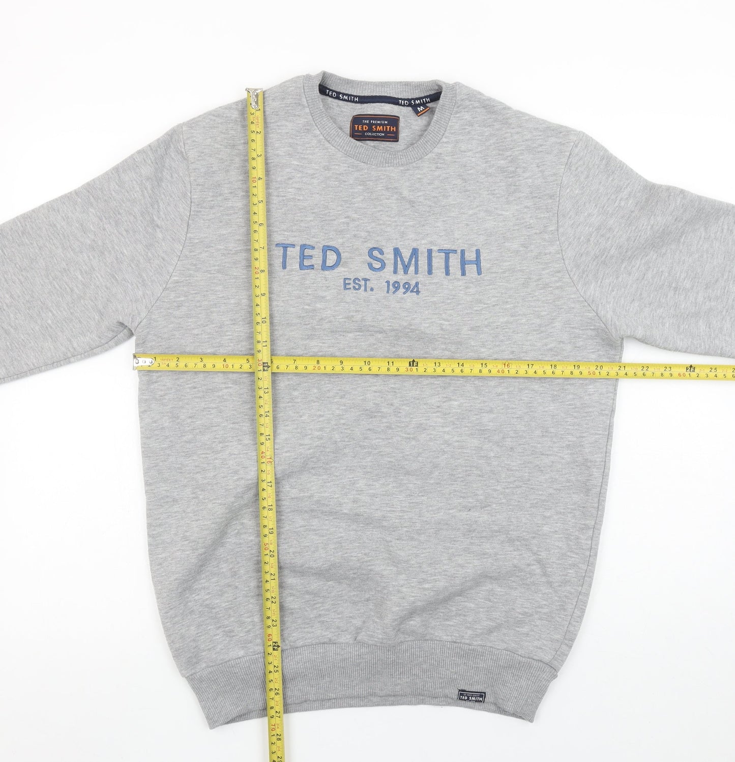Mens UK Size M Ted Smith Grey Pullover Sweatshirt
