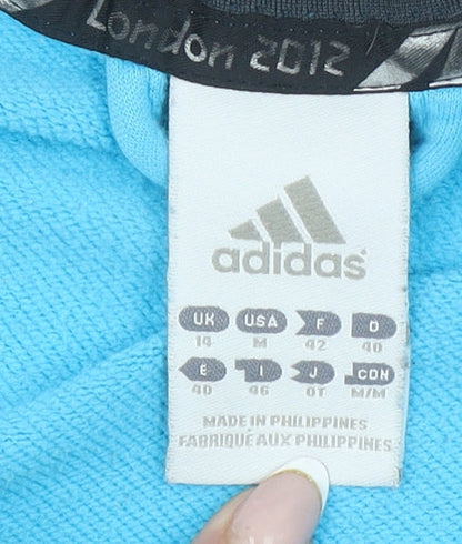 Adidas Women’s Blue Full Zip Hoodie Size 14 London 2012 Polyester