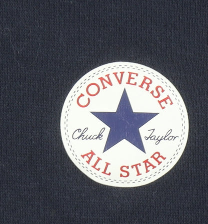 Converse Boys Blue Full Zip Hoodie XL 13-15 Years Cotton Blend All Star
