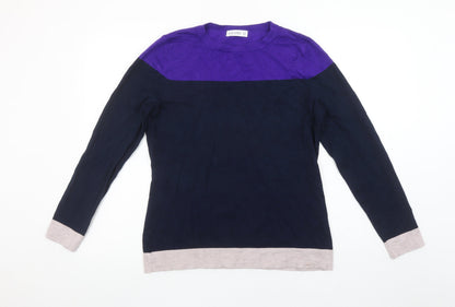 Gallery Women’s Multicoloured Crew Neck Knit Pullover Jumper Size M