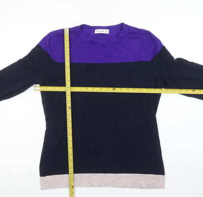 Gallery Women’s Multicoloured Crew Neck Knit Pullover Jumper Size M