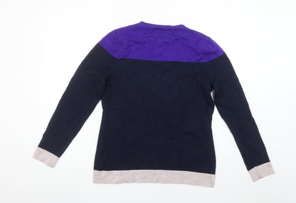 Gallery Women’s Multicoloured Crew Neck Knit Pullover Jumper Size M