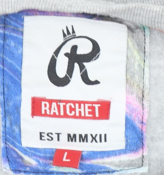 Mens UK Size L RATCHET Grey Pullover Sweatshirt