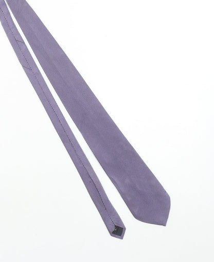 Debenhams Men’s Purple Slim Silk Geometric Tie One Size