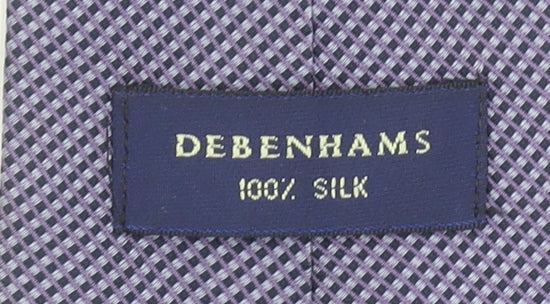 Debenhams Men’s Purple Slim Silk Geometric Tie One Size