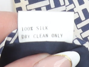 Baci da Setta Men's Blue Geometric Designer 100% Silk Tie One Size