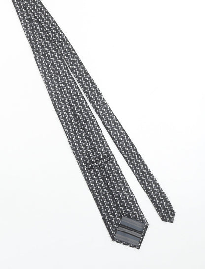 Marks and Spencer Men's Black Silk Polka Dot Slim Tie