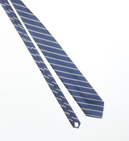 Tom Hagan Men's Blue Striped Slim Tie Polyester One Size