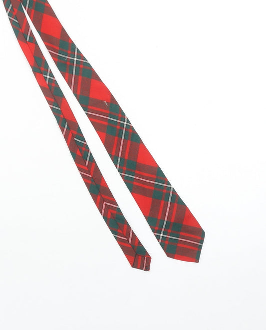 MacGregor Men's Red Tartan Wool Tie Made in Scotland One Size
