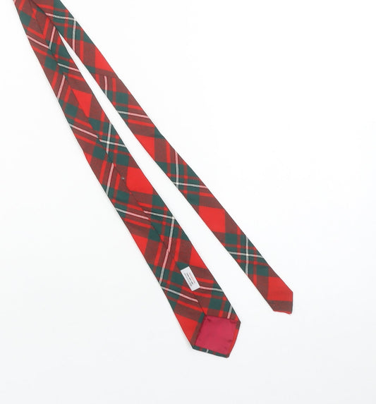 MacGregor Men's Red Tartan Wool Tie Made in Scotland One Size
