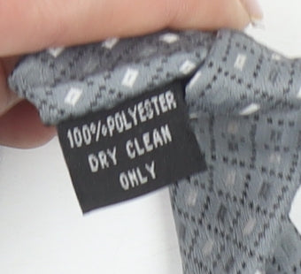 Soprano Men's Grey Geometric Woven Designer Tie One Size