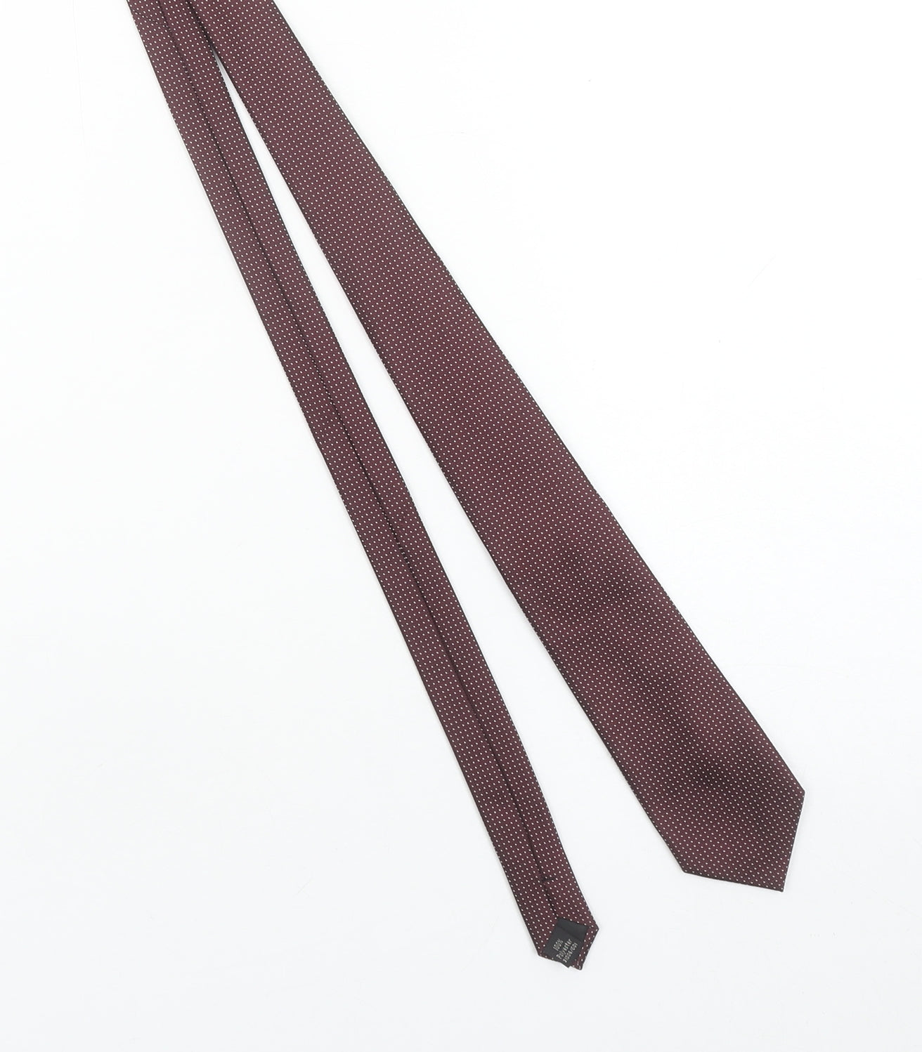 Greenwoods Men's Brown Polka Dot Slim Tie 100% Polyester