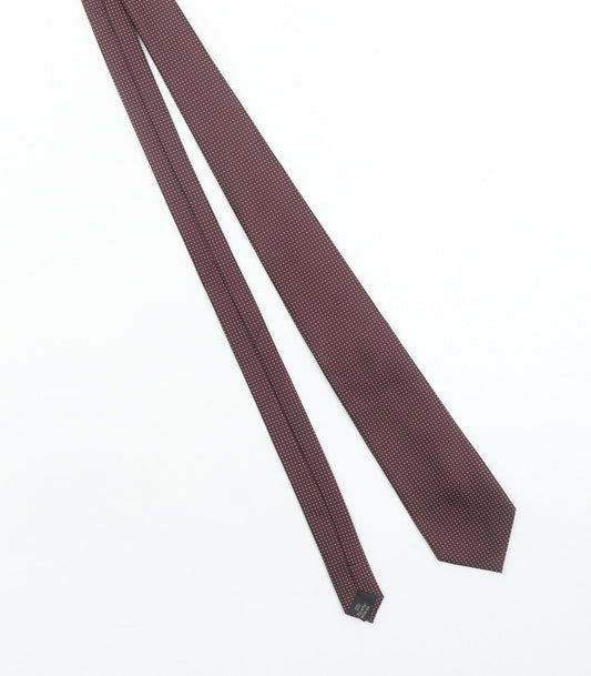 Greenwoods Men's Brown Polka Dot Slim Tie 100% Polyester