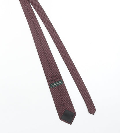 Greenwoods Men's Brown Polka Dot Slim Tie 100% Polyester