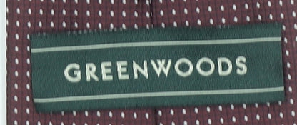 Greenwoods Men's Brown Polka Dot Slim Tie 100% Polyester