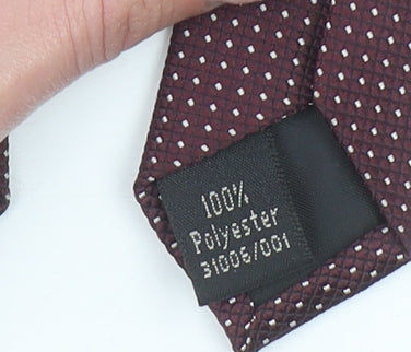 Greenwoods Men's Brown Polka Dot Slim Tie 100% Polyester