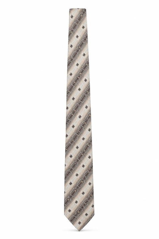 Mens Tootal Beige Geometric 100% Polyester Slim Tie