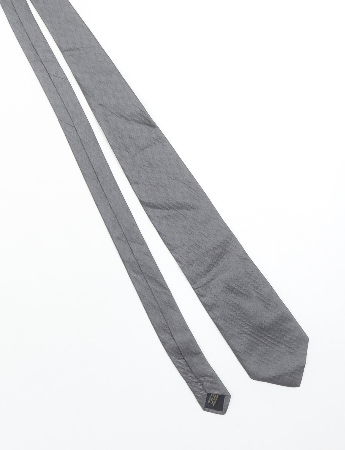Reiss Men’s Grey Silk Slim Tie Made in Italy One Size