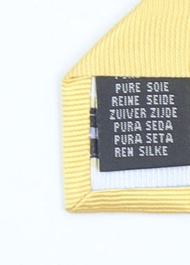 Leonardo Dieci X Men's Yellow Striped Silk Tie One Size