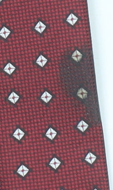 Tailor & Cutter Men's Red Geometric Slim Tie Polyester One Size