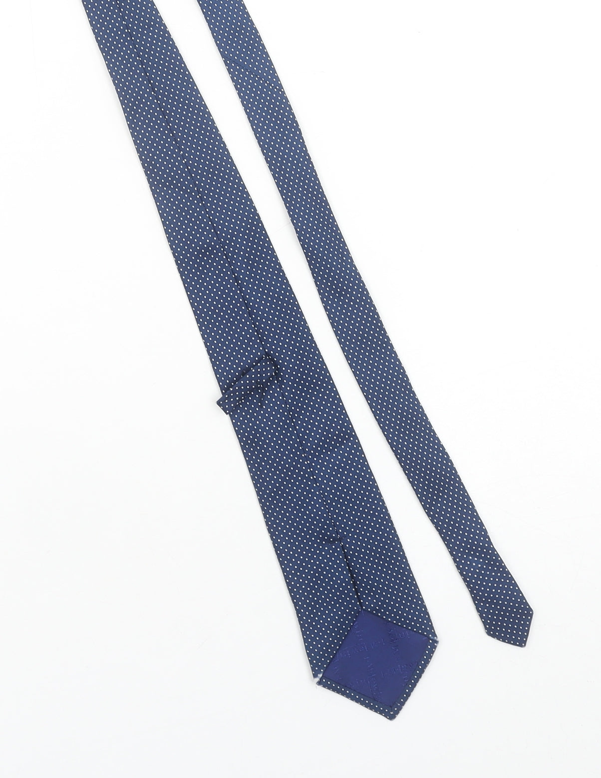 TM Lewin Men's Blue Polka Dot Silk Tie