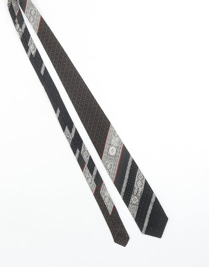 Don Carlo Creation Men's Black Geometric Polyester Tie 176