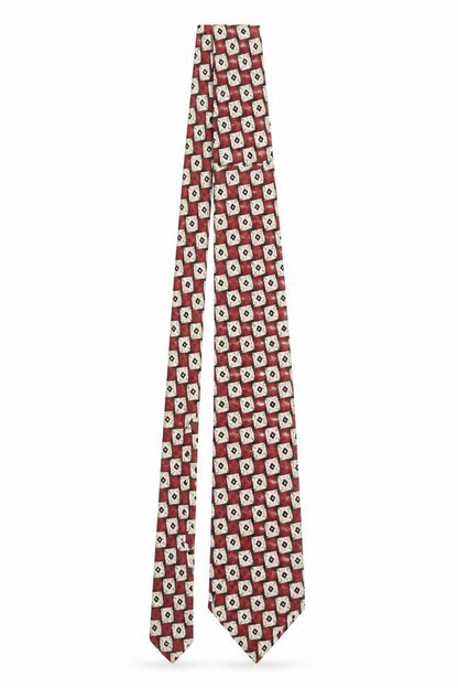 Mens NEXT Red Geometric 100% Silk Designer Tie