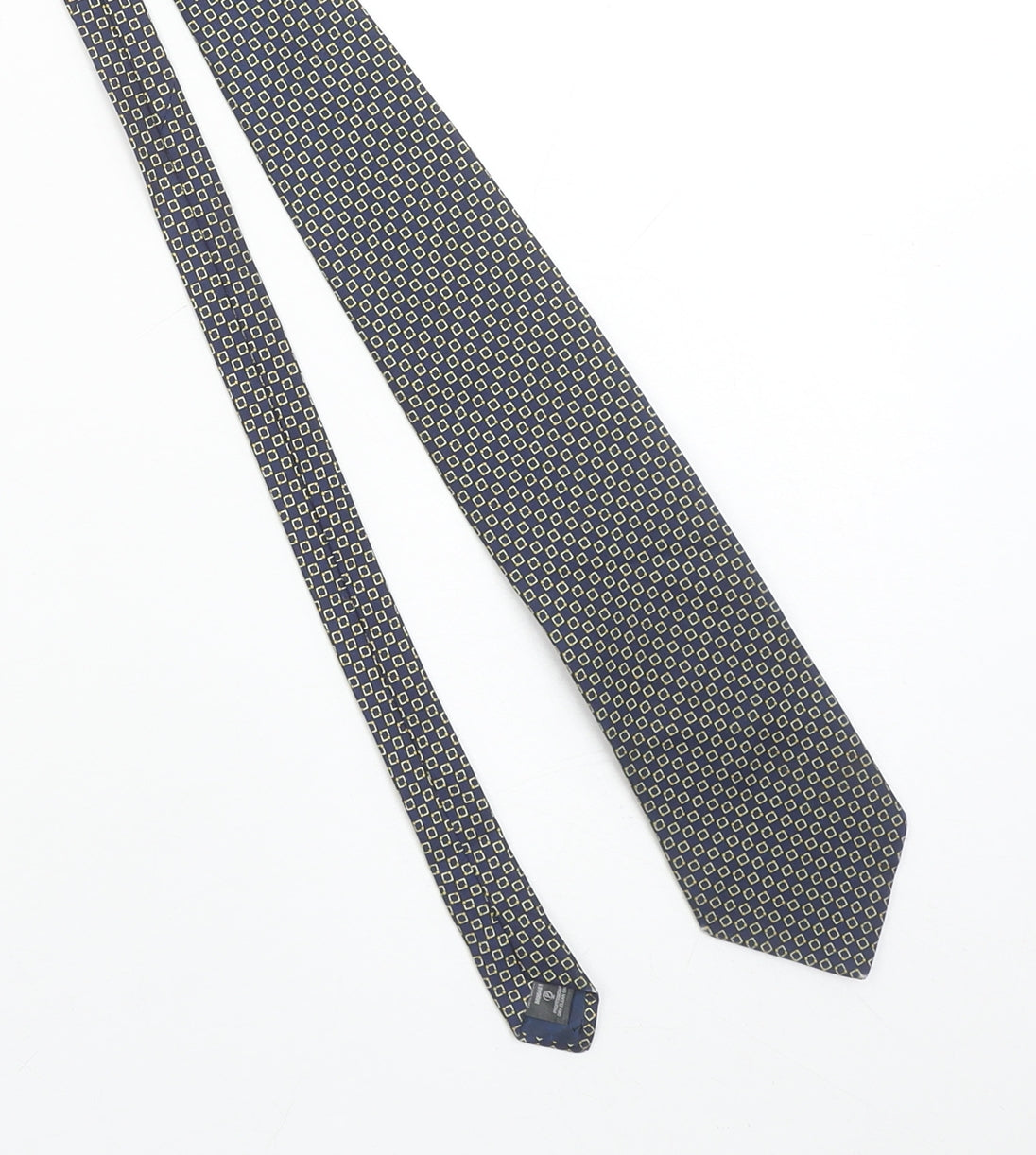 Next Men's Blue Geometric Silk Slim Tie One Size