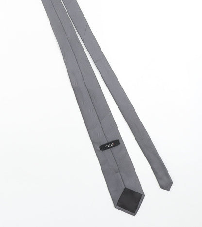 Thomas Nash Men's Grey Slim Tie 176 Polyester Textured Finish