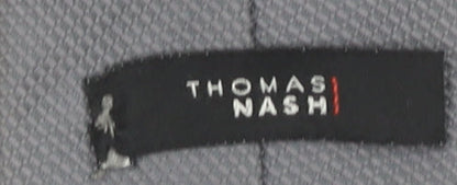 Thomas Nash Men's Grey Slim Tie 176 Polyester Textured Finish