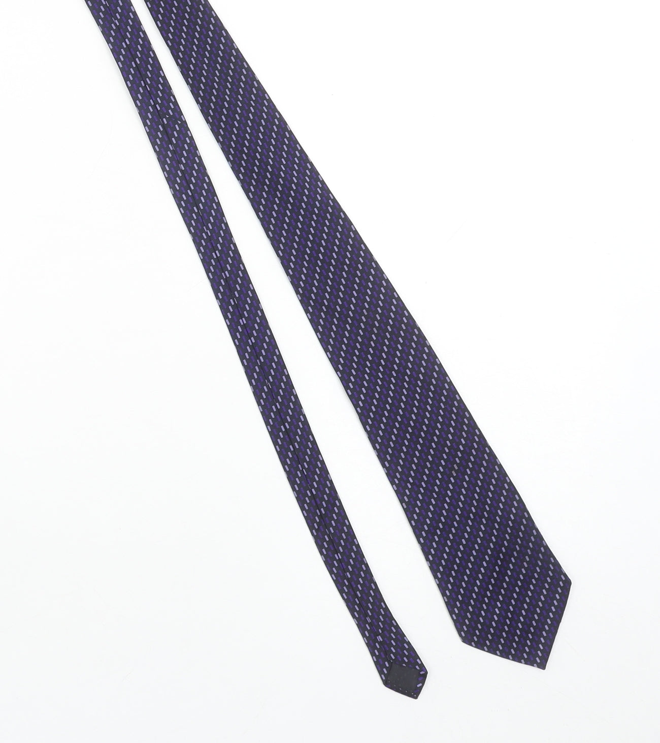 Zantos Men's Purple Geometric Slim Woven Tie One Size