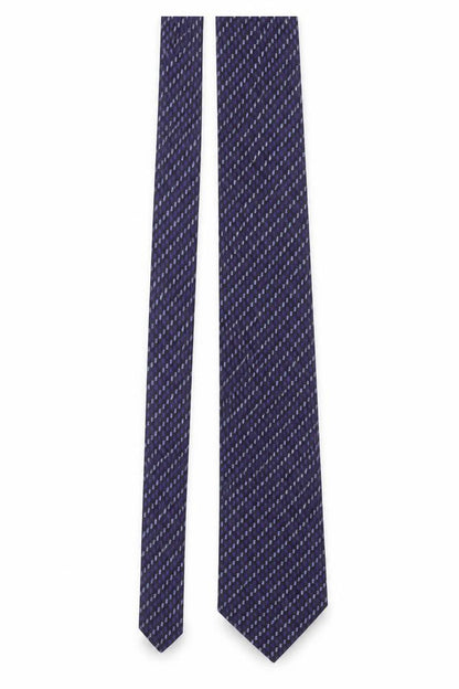 Mens Zantos Purple Geometric 100% Polyester Slim Tie