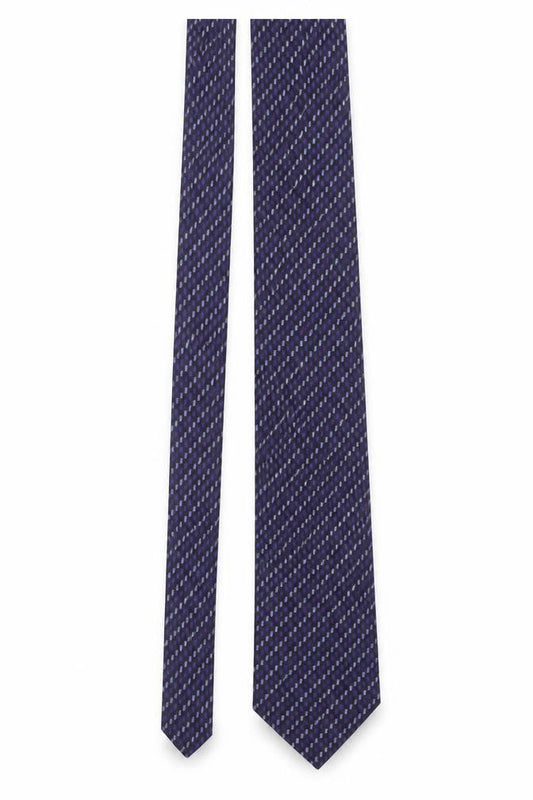 Mens Zantos Purple Geometric 100% Polyester Slim Tie