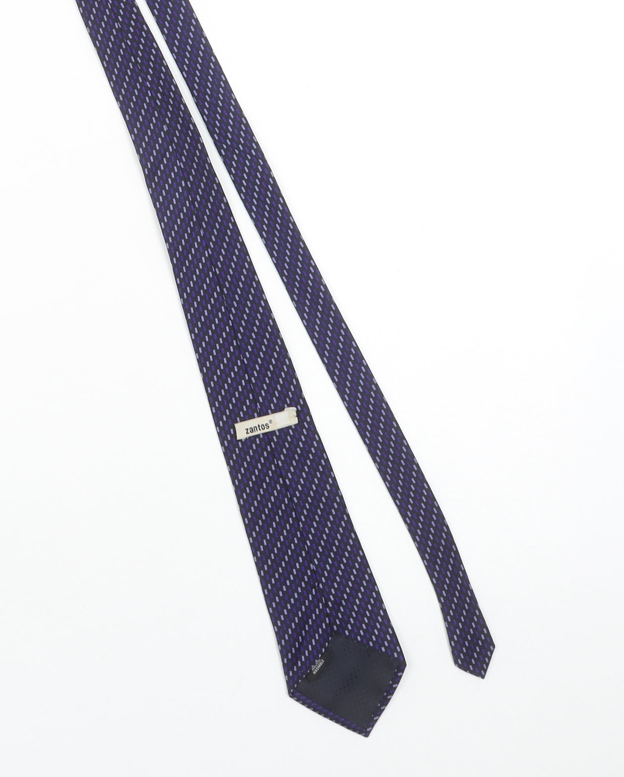 Zantos Men's Purple Geometric Slim Woven Tie One Size