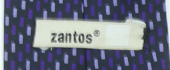 Zantos Men's Purple Geometric Slim Woven Tie One Size