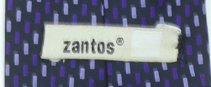 Zantos Men's Purple Geometric Slim Woven Tie One Size