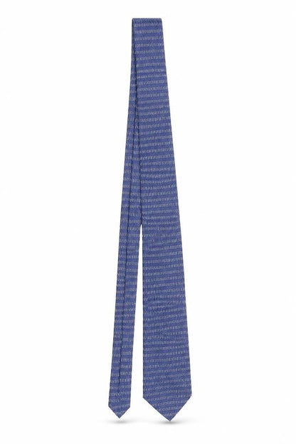 Mens Savatini Blue Geometric 100% Polyester Slim Tie