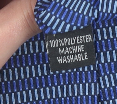 Mens Savatini Blue Geometric 100% Polyester Slim Tie