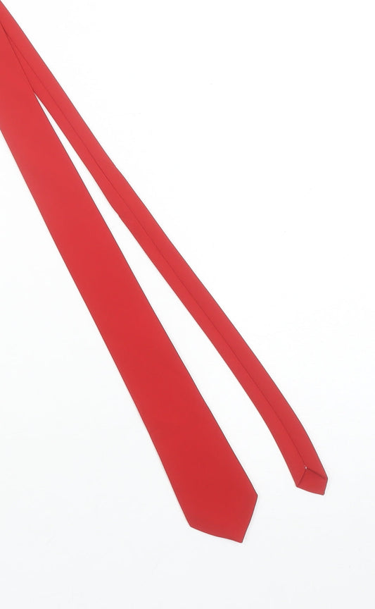 Carnaval Men's Red Pure Silk Pointed Tie One Size