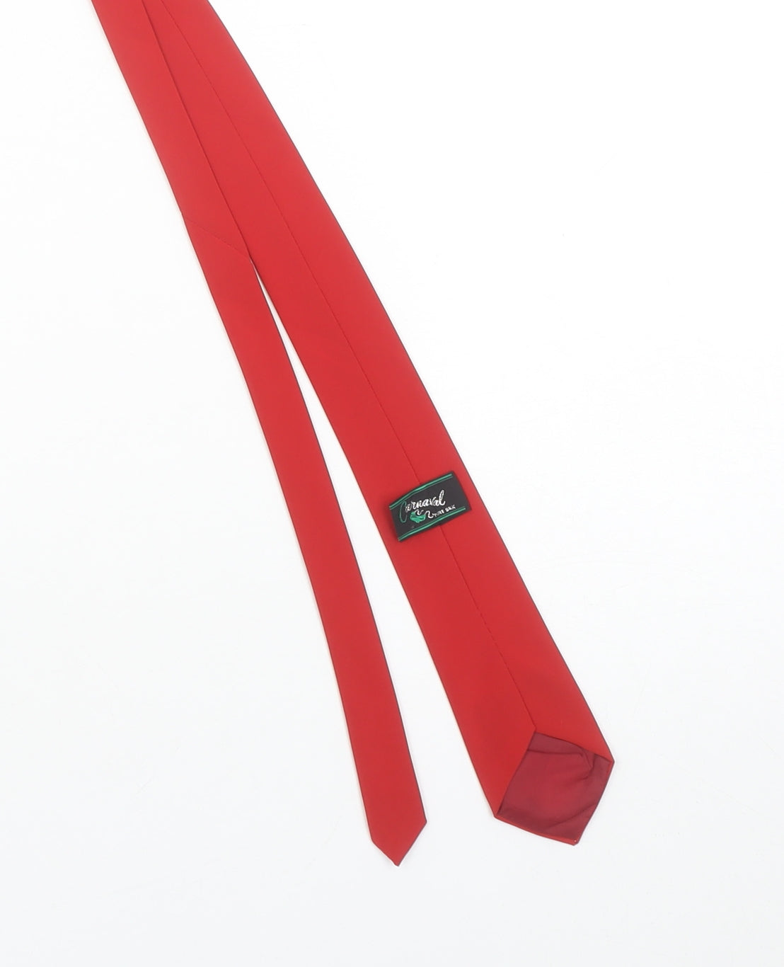 Carnaval Men's Red Pure Silk Pointed Tie One Size